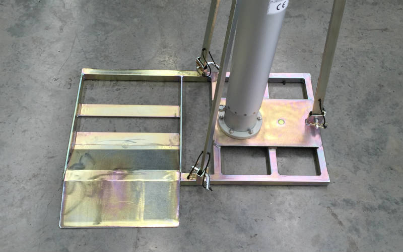 Fireco telescopic mast drive over wheel mount